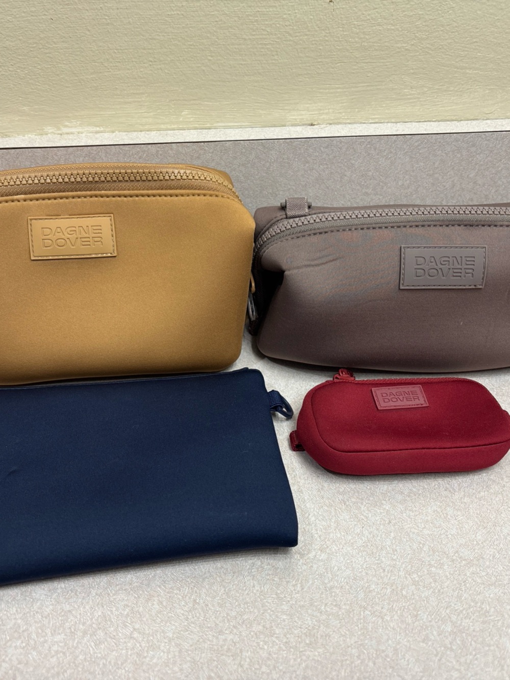 Dagne Dover Toiletry Makeup Bag Cases Zipper Pockets + Coin Purse + Pouch 4pc LT